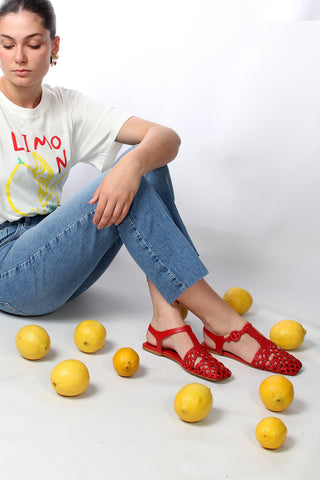 Sandália Fisherman Puglia Tressê Vermelho PRÉ-VENDA