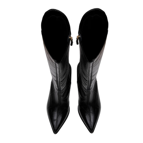 Bota Blair em Maxi Croco Preto