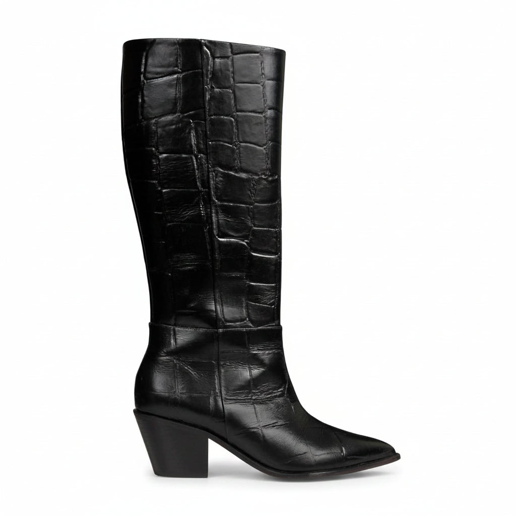 Bota Blair em Maxi Croco Preto