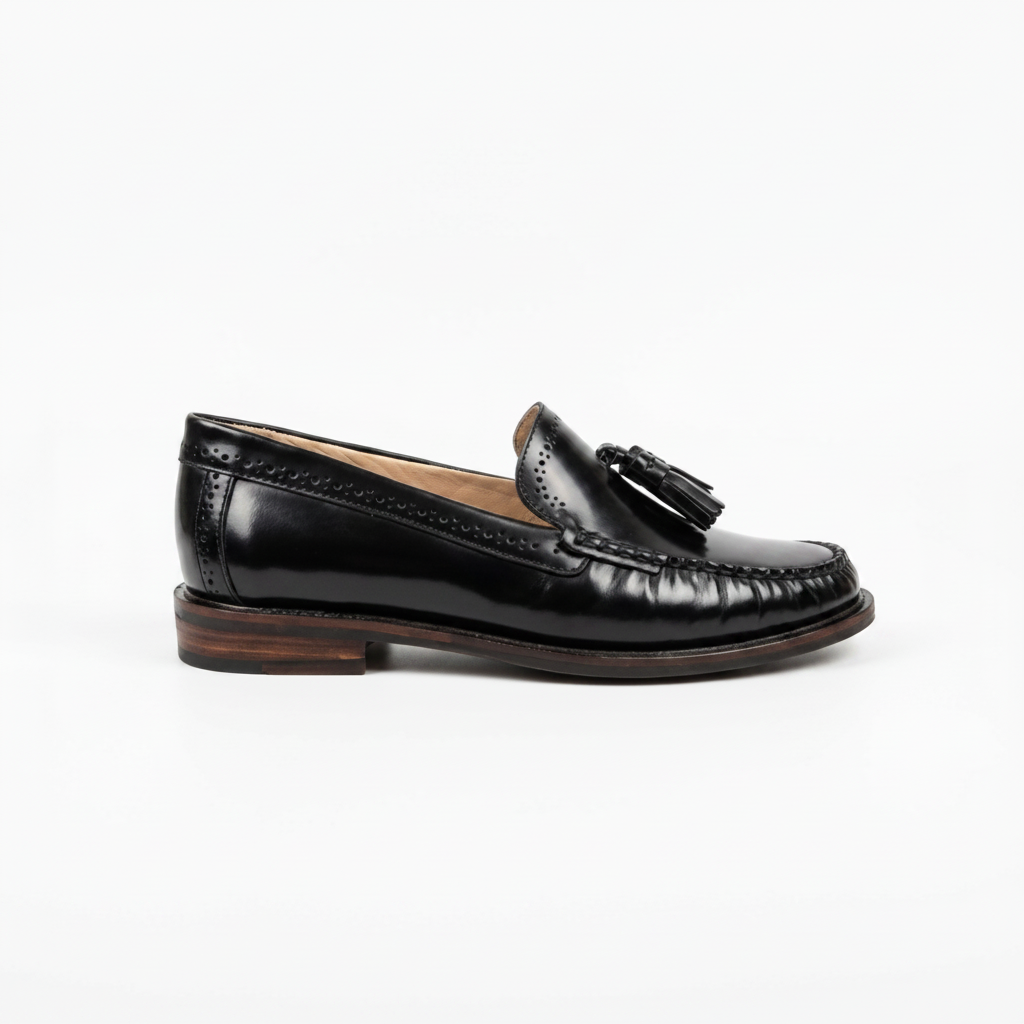 Mocassim Chloe em Couro Verniz Preto