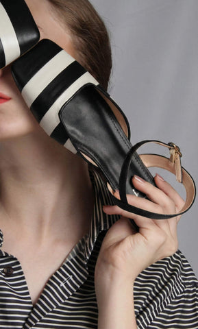 Sapatilha Caramella Preto e Off White