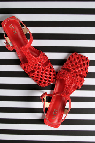 Sandália Fisherman Puglia Tressê Vermelho PRÉ-VENDA