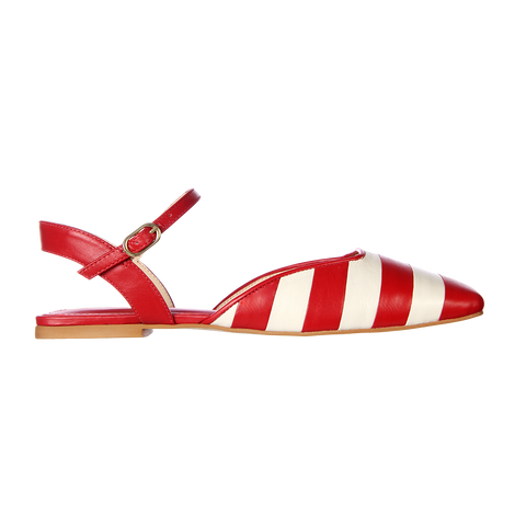 Sapatilha Bicolor Caramella Vermelho e Off white