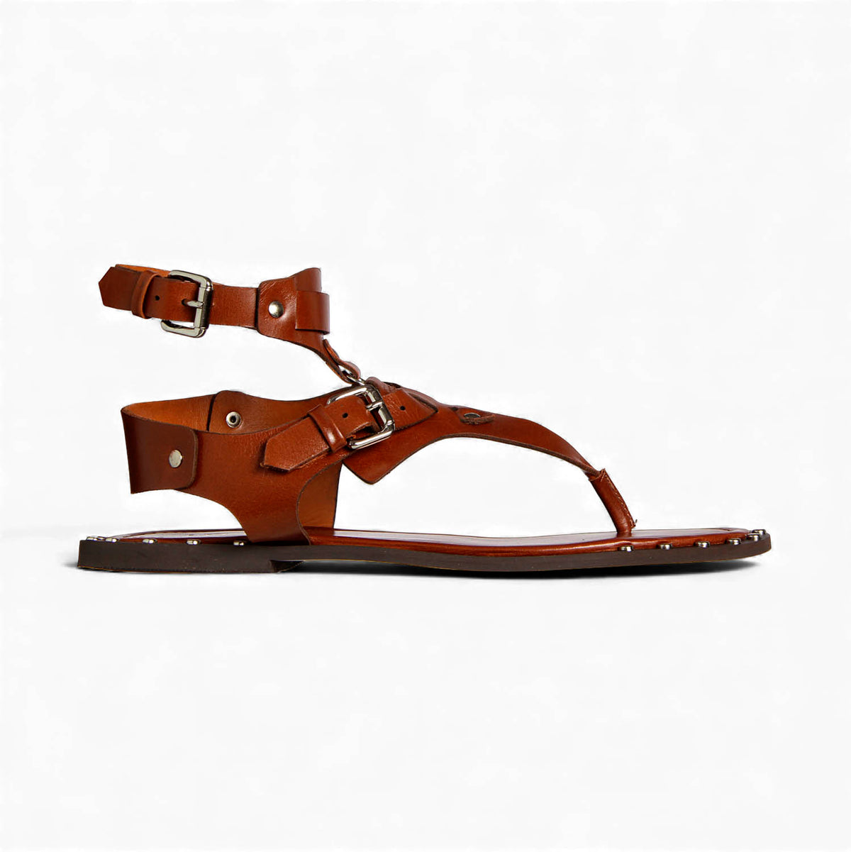 Sandália Rasteira Aria Caramelo