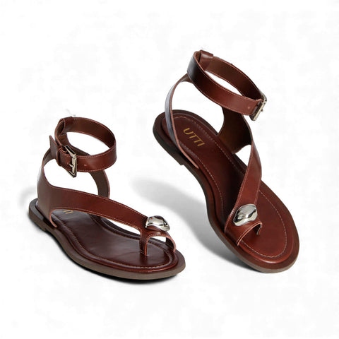 Sandália Rasteira Cléo Café
