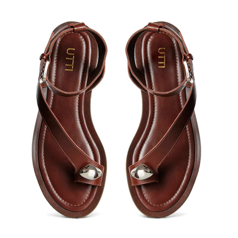 Sandália Rasteira Cléo Café