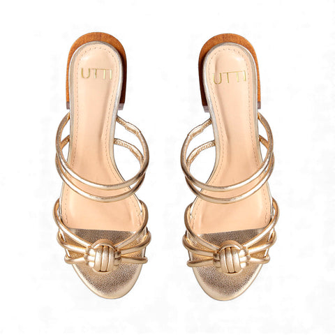 Tamanco Aura Dourado