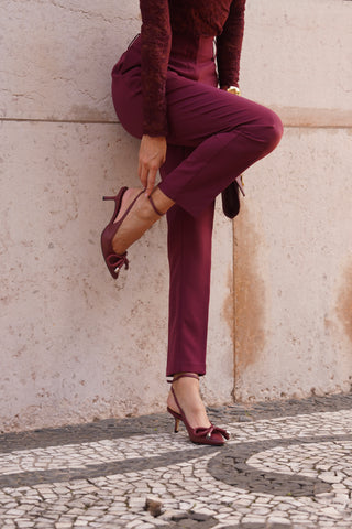 Scarpin Slingback Verona Vinho