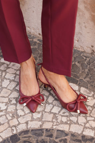 Scarpin Slingback Verona Vinho