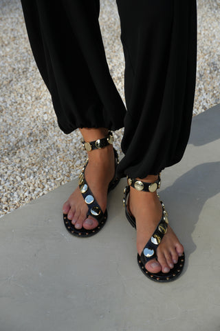 Sandália Rasteira Gaia Preto