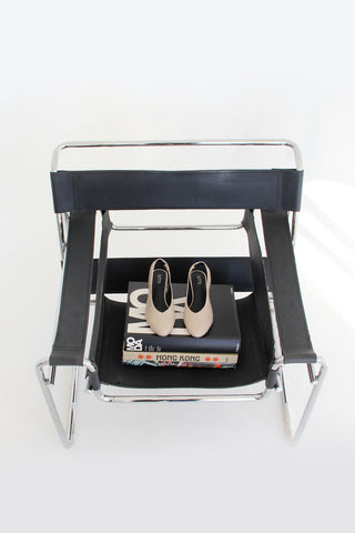 Scarpin Slingback Daphne em Maxi Croco Off White