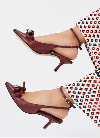 Scarpin Slingback Verona Vinho
