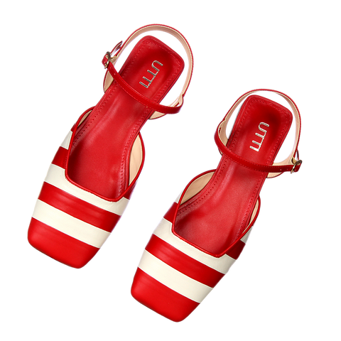 Sapatilha Bicolor Caramella Vermelho e Off white PRÉ-VENDA