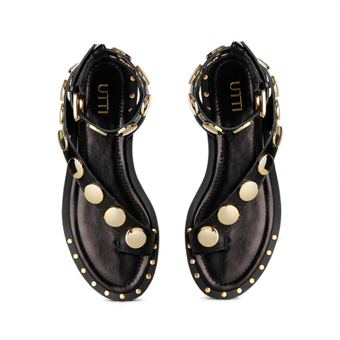 Sandália Rasteira Gaia Preto