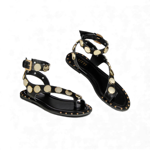 Sandália Rasteira Gaia Preto