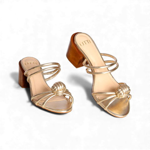 Tamanco Aura Dourado