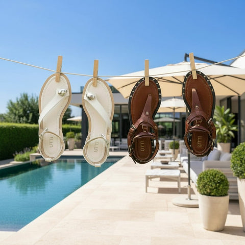 Sandália Rasteira Cléo Off White