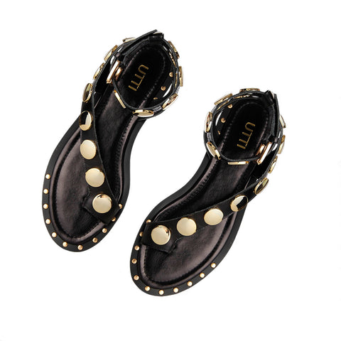 Sandália Rasteira Gaia Preto